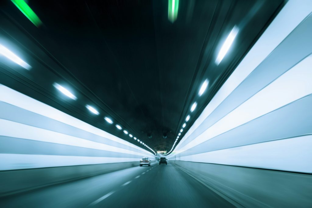 tunnel with dynamic background